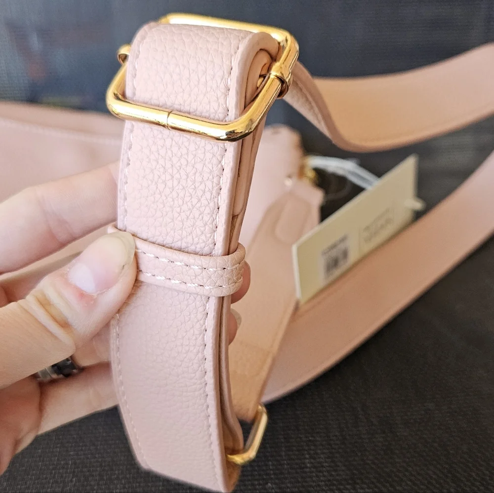 Isabelle Los Angeles Pink Leather Clutch Crossbody Bag - Picture 4 of 8